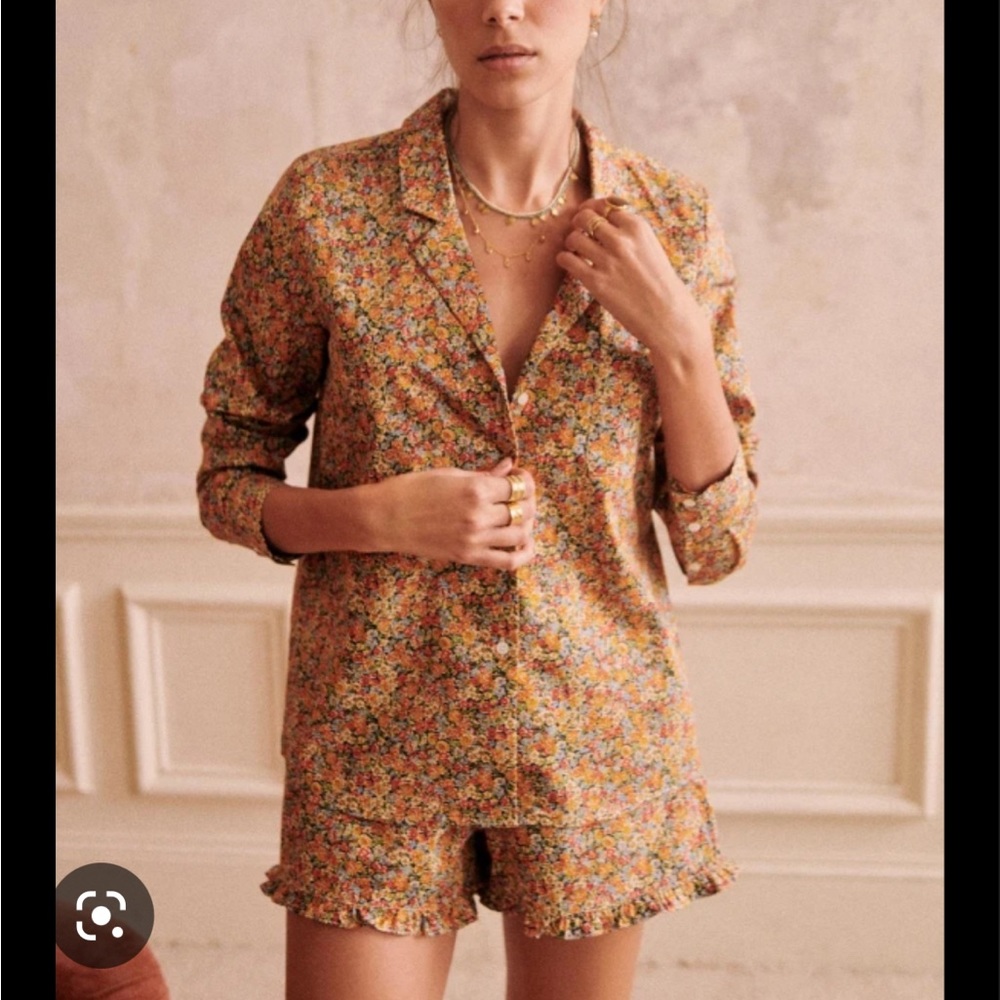 Sezane- Manon Pajamas- flower fields size 36 size small
